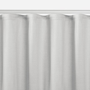 A product image of Ripple Fold Drapery shows the S-curve pleats ideal for sleek dining room curtain ideas